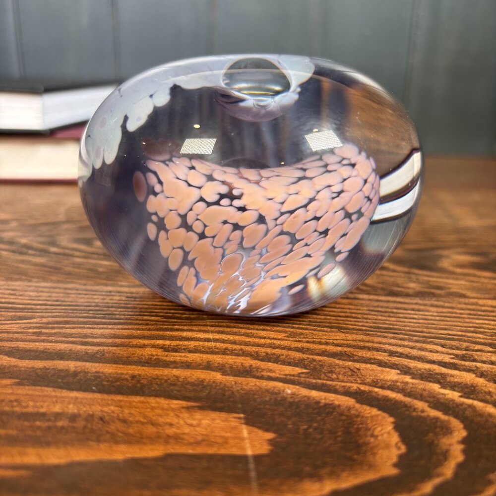 Vintage Hot Island Glass Art Paperweight Early Maui Studio Signed Hawaiian Glass - Picture 7 of 16